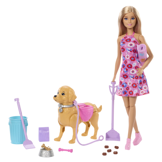 Barbie panenka s pejskem na procházce                    