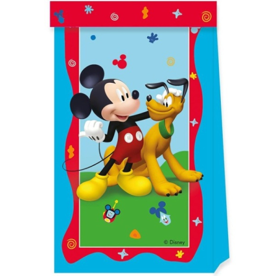 Tašky papirové Mickey Rock The House 4 ks                    