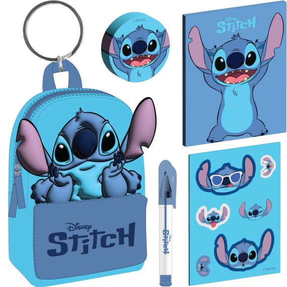 Lilo a Stitch klíčenka s minibatůžkem Stitch                    