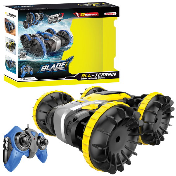 R/C 1:18 Obojživelné auto - žluté                    