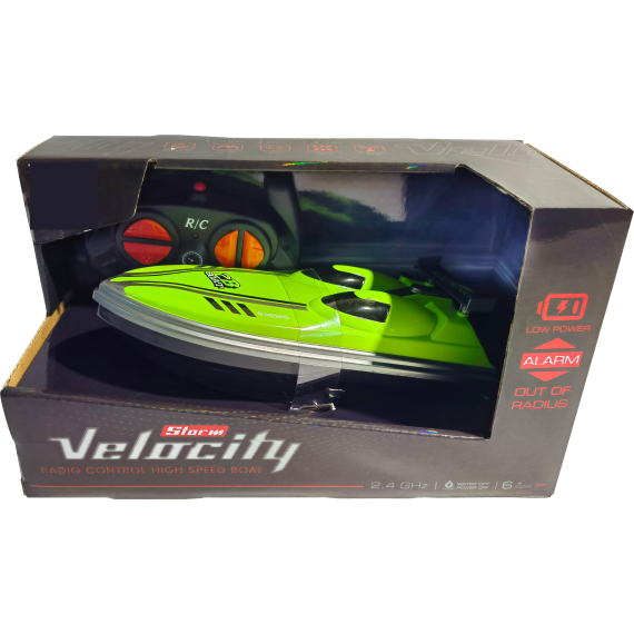 R/C Rychlostní Člun Velocity 1:16 2.4 GHz - Lime Zelená                    