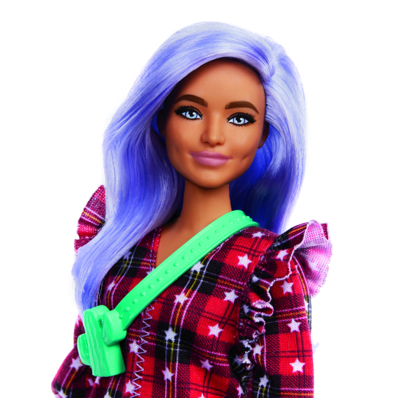 Barbie modelka v kostkovaných šatech                    