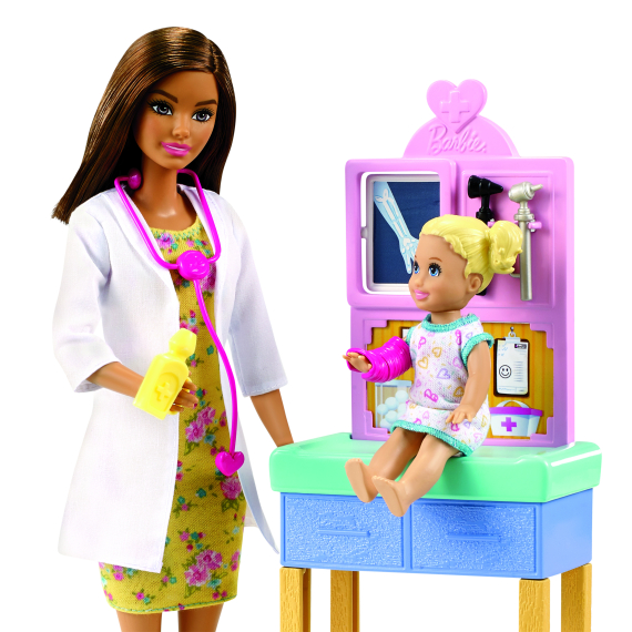 Barbie povolání herní set dětská doktorka bruneta                    