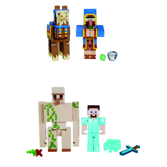 E-shop Minecraft 8 cm figurka dvojbalení - Raid Captain and Ravager