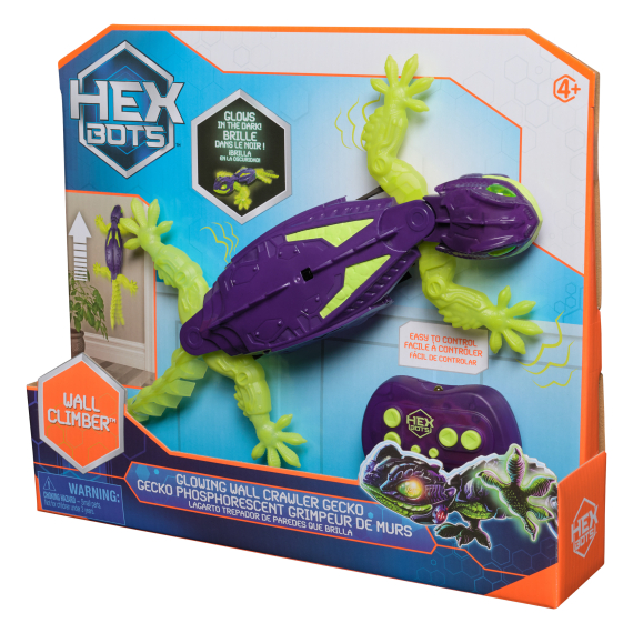 HEX Bots RC fosforeskující Gekon lezoucí po stěnách                    