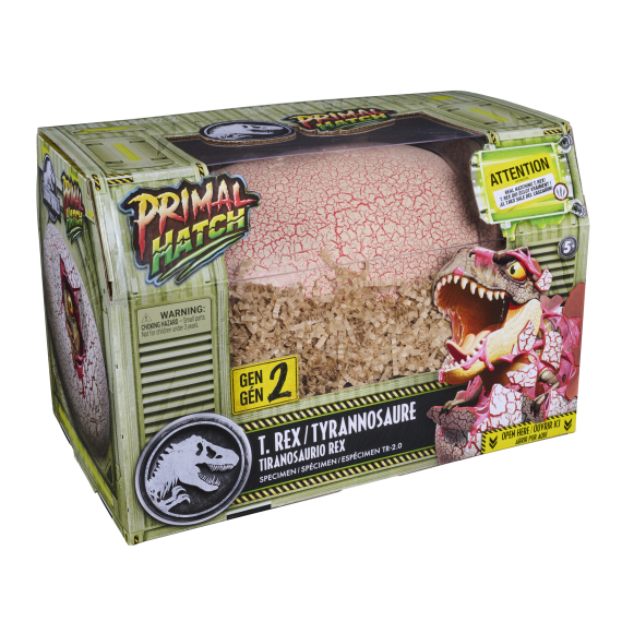 Primal Hatch dino interaktivní T-Rex líhnoucí se z vejce šedý                    