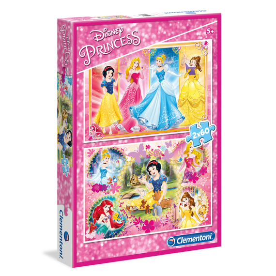 Puzzle 2x60 dílků Princezny                    