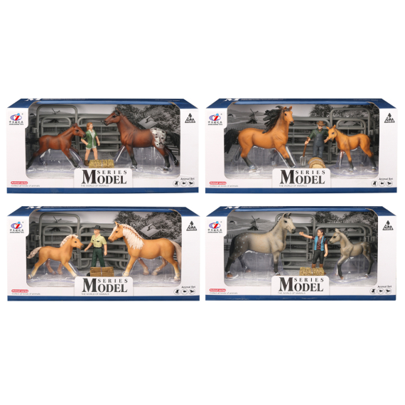 Sada Model Svět zvířat 2 kůň a hříbě s figurkou                    