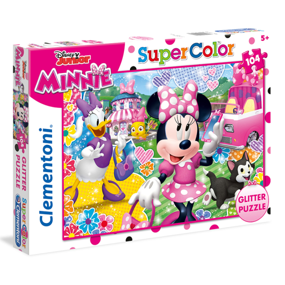 Puzzle Supercolor Glitter 104 dílků Minnie                    