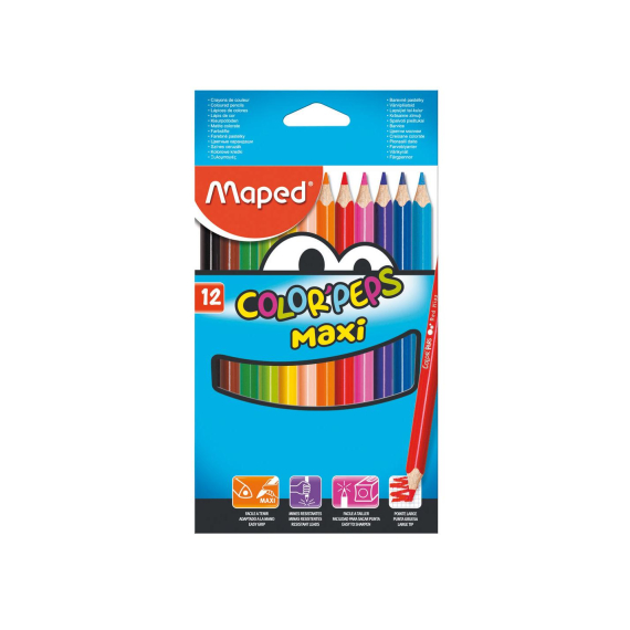 E-shop Pastelky trojboké Maped Jumbo Color' Peps 12 ks,BL