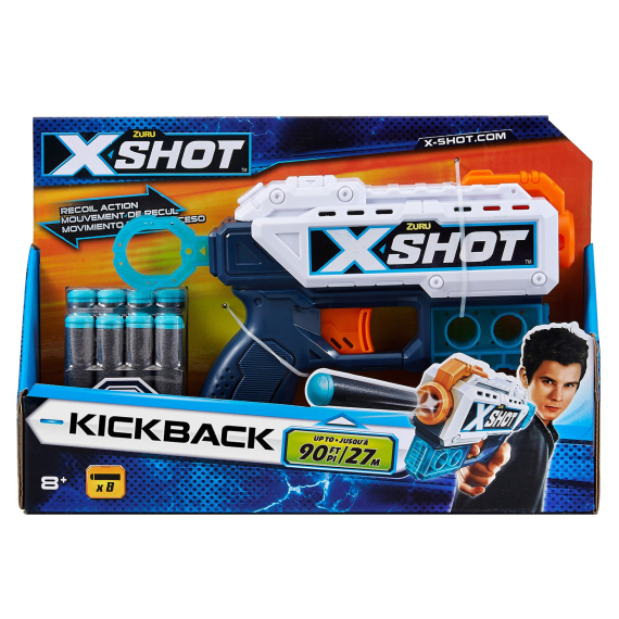 X-SHOT - kickback pistole s 8 náboji                    