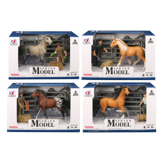 Sada Model Svět zvířat 2 kůň s figurkou                    