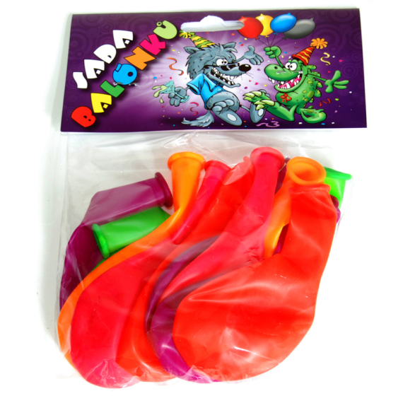 Balónky různobarevné, florescentní bez potisku 11ks (GF90)                    