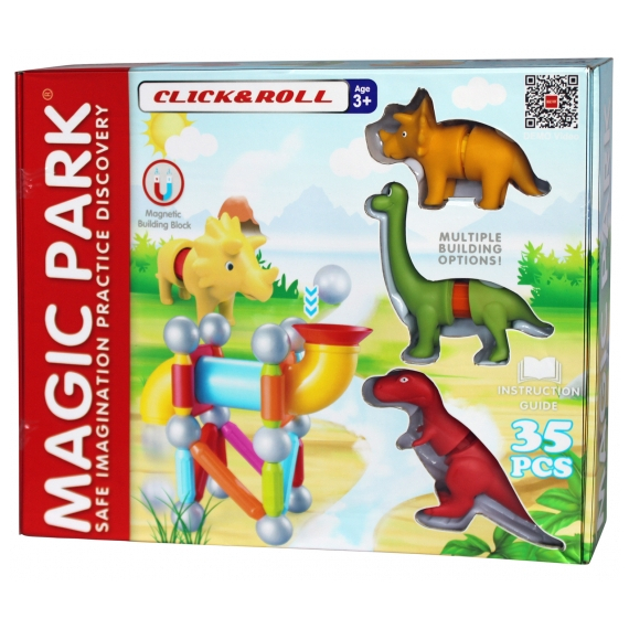 Magnetická stavebnice - Magic park Dino 30                    