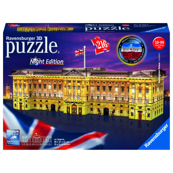 Puzzle 3D Buckinghamský palác (Noční edice) 216 dílků                    