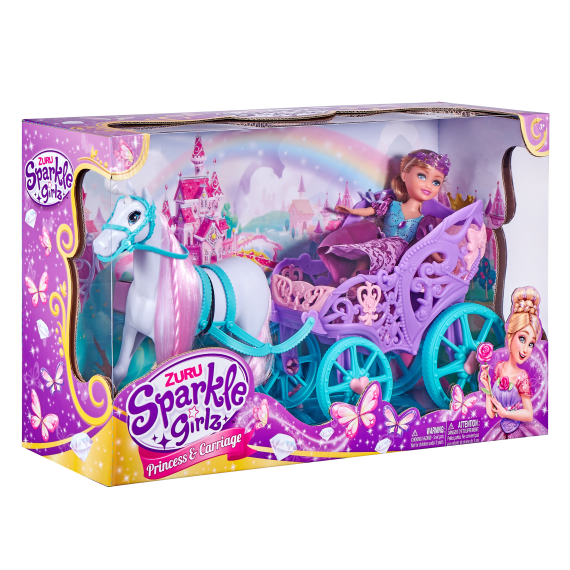 Princezna Sparkle Girlz s koněm a kočárem                    