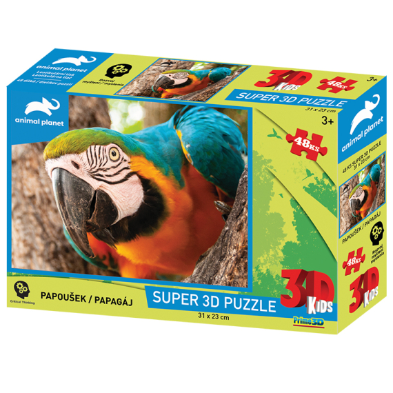 Puzzle 3D 48 dílků Papoušek                    