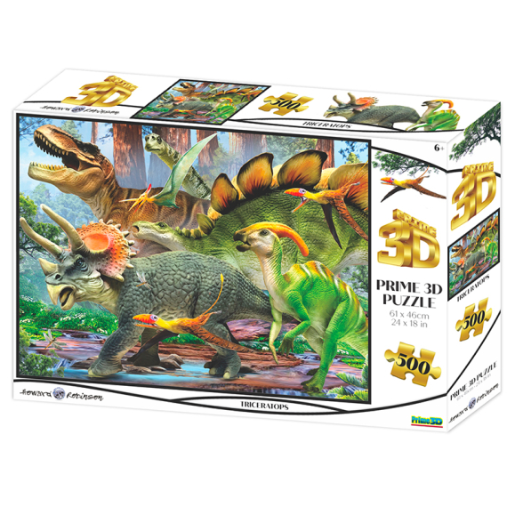 Puzzle 3D Triceratops 500 dílků                    