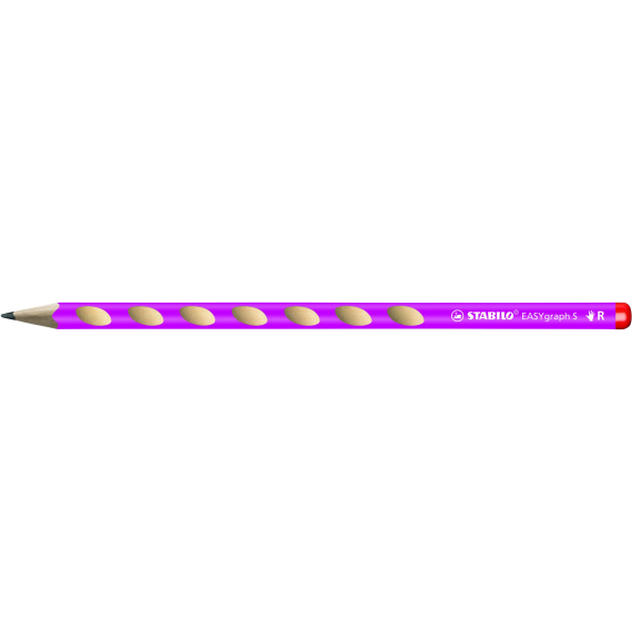 Tenká ergonomická grafitová tužka pro praváky - STABILO EASYgraph S růžová - 1 ks - Stupeň tvrdosti                     