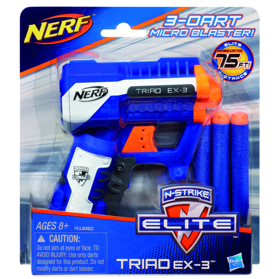 NERF elite kapesní pistole s 3 hlavněmi                    