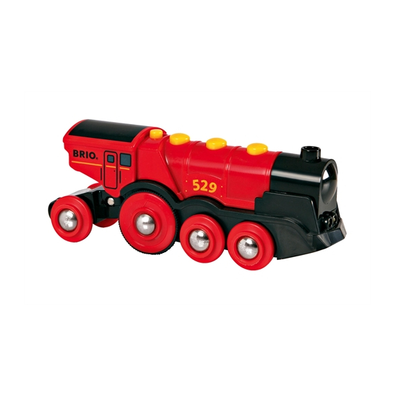 Mohutná červená akční lokomotiva                    