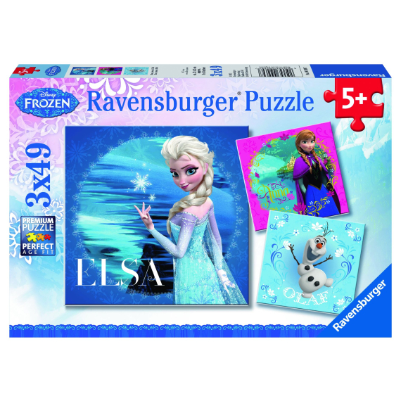 E-shop Puzzle Disney Ledové království: Elsa, Anna & Olaf, 3x49 díl