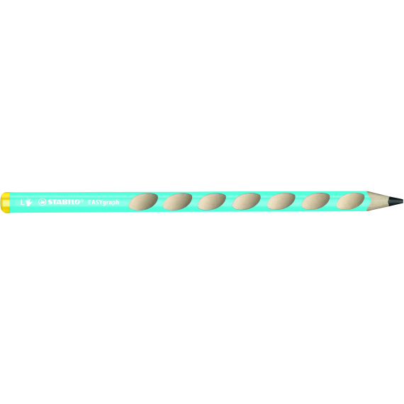 Ergonomická grafitová tužka pro leváky - STABILO EASYgraph modrá - 1 ks - Stupeň tvrdosti HB                    