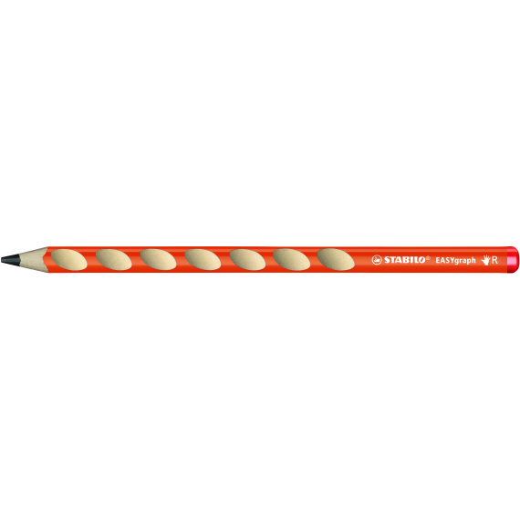 Ergonomická grafitová tužka pro praváky - STABILO EASYgraph oranžová - 1 ks - Stupeň tvrdosti HB                    
