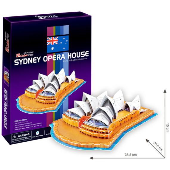 Puzzle 3D Opera  v Sydney – 58 dílků                    