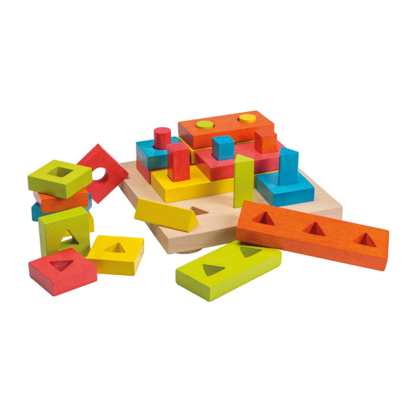 Dřevěné 3D puzzle + vkládačka                    