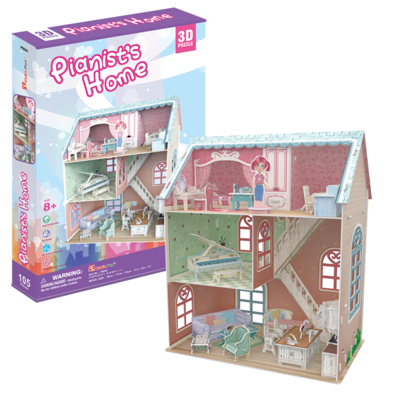 Puzzle 3D Dollhouse - Pianist&#039;s Home                    