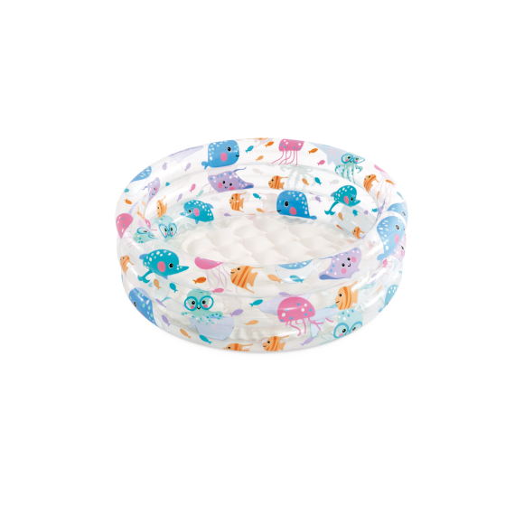 INTEX 57106NP Bazén dinosaurus 3 kruhový pro miminka 1-3 roky 61x22cm                    