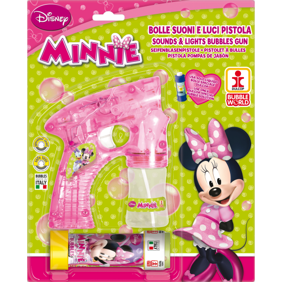 Bublifuková pistole Disney Minnie velká + bublifuk 60 ml                    