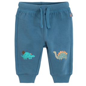 Teplákové kalhoty s dinosaury -modré