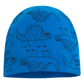 Čepice s dinosaury -modrá