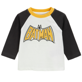 Tričko s dlouhým rukávem Batman -krémové